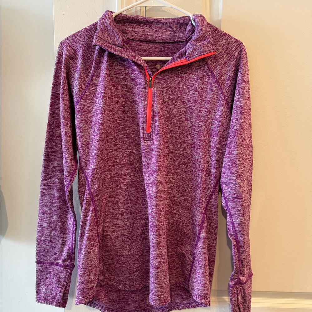 Women's Purple Quarter-Zip Sweater